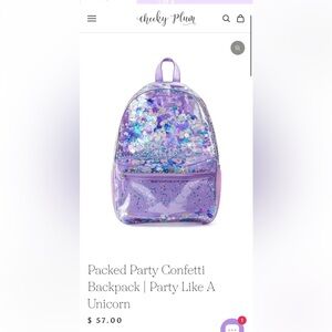 Purple Confetti Backpack